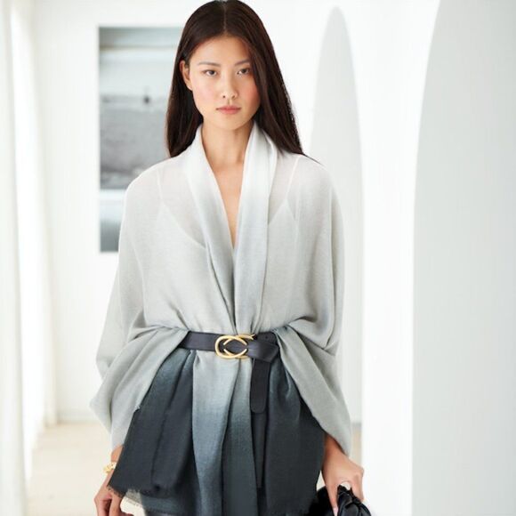 Cushnie Grey Horizons ombré scarf - New - Picture 6 of 6